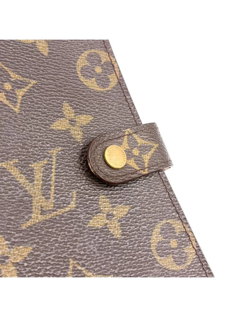 Louis Vuitton Agenda PM Leather Brown Cover Gold